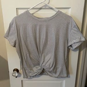 Lush stripped crop top with front tie